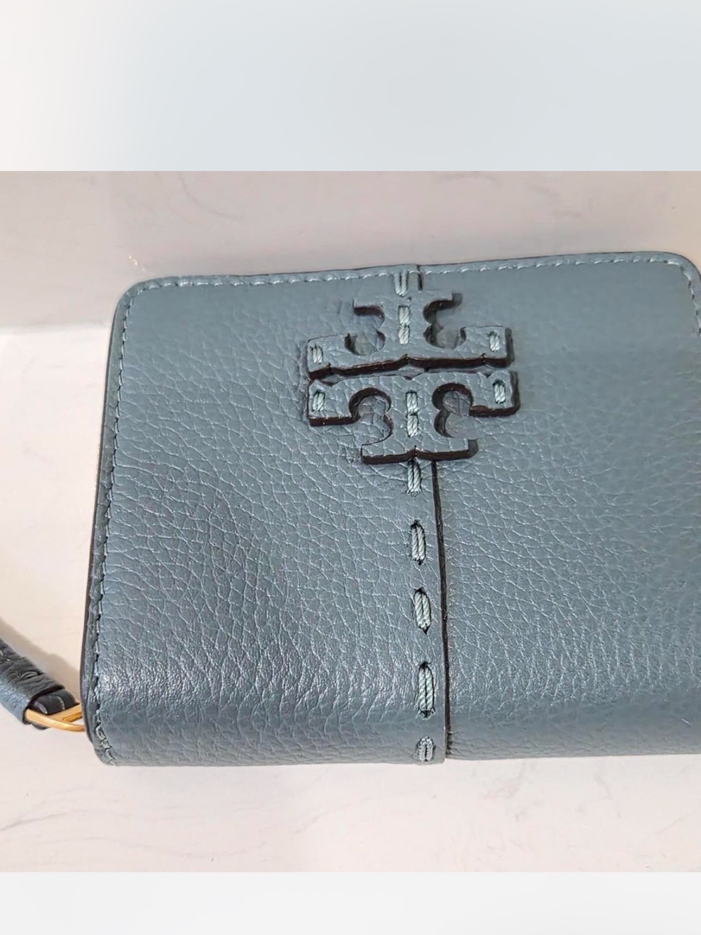 Tory Burch McGraw Pebbled Leather Bi-fold Wallet
